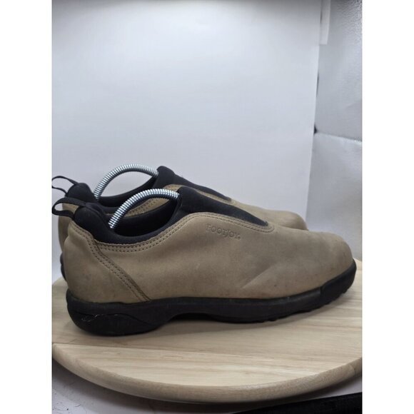 Footjoy Contour Series Mens 9 Brown Golf Mocs Shoes Soft Spikes Slip On No Laces - Picture 3 of 9